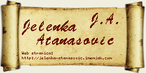 Jelenka Atanasović vizit kartica